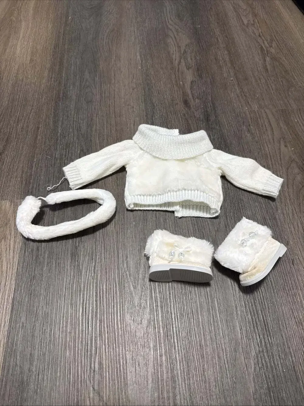 American Girl Doll Enchanting Winter Outfit sweater  Headband & Shoes RETIRED